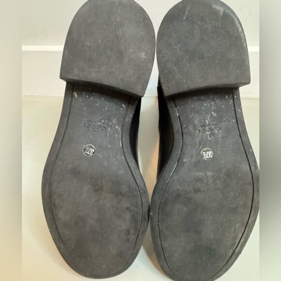 Authentic Gucci Leather Chelsea Boots | Size 7.5 | Logo Embossed - Picture 12 of 16